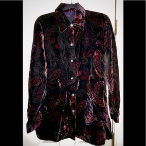 🖤❤️ Denin & Company- Velvet, Button Down Shirt- Multicolored🧡💚 *SOLD*
